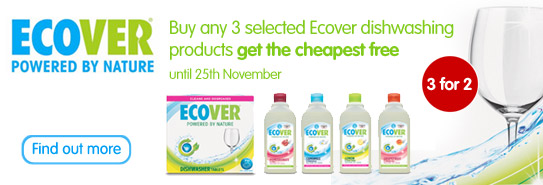 3 for 2 Ecover Dish Washing Products