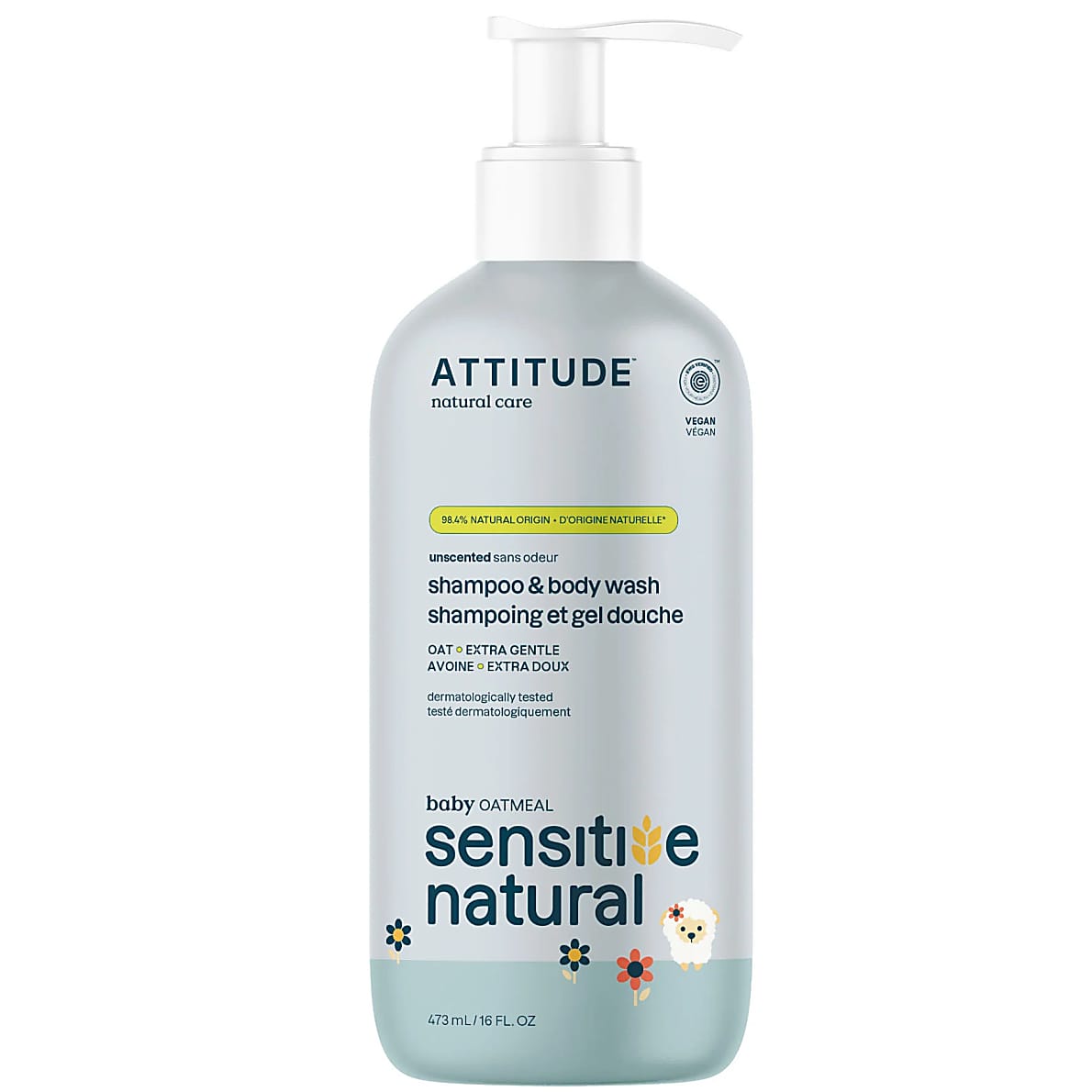 Attitude Oatmeal Sensitive Natural Baby Care - Shampoo & Body Wash