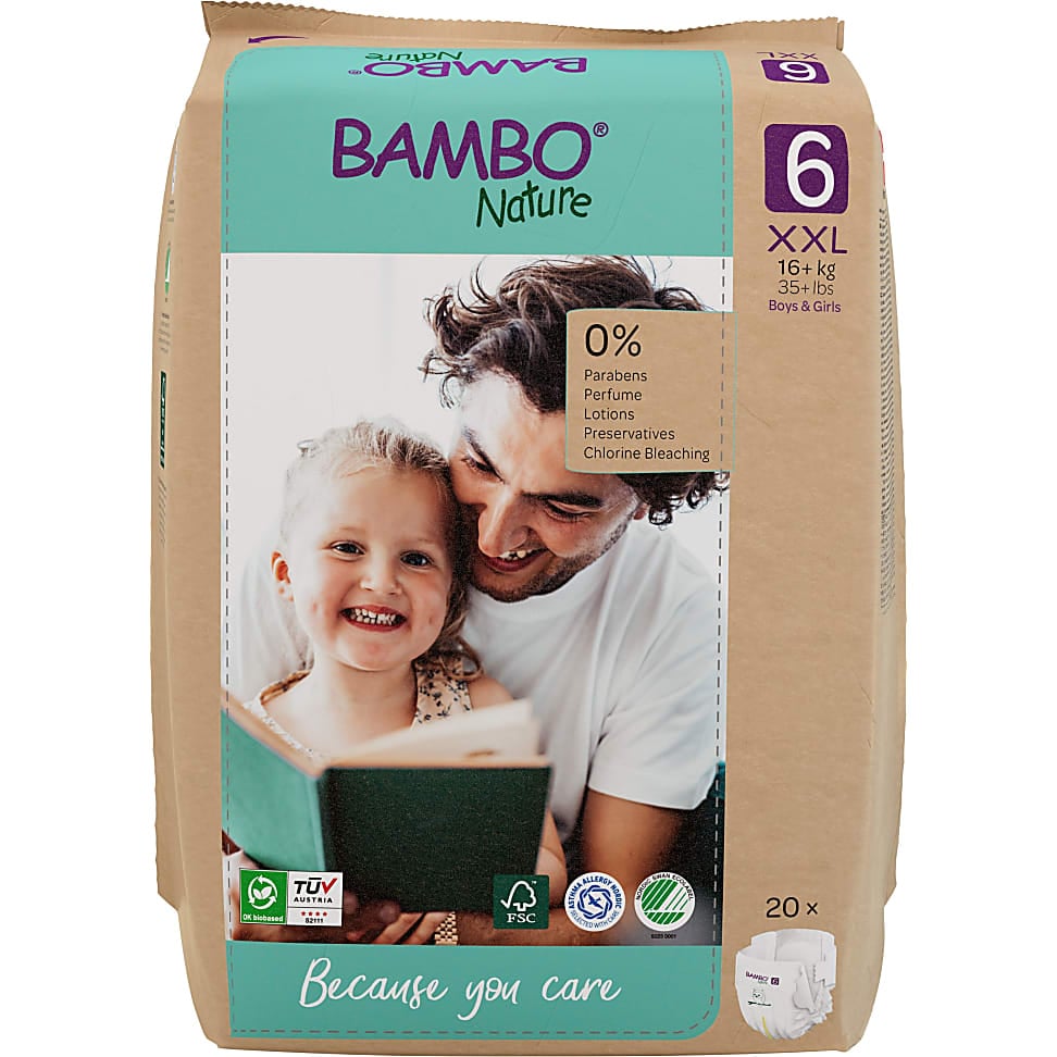 Bambo Nature Nappies - XXL Plus - Size 6 - Pack of 20