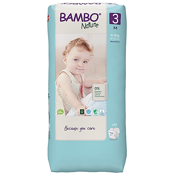 Bambo Nature Nappies - Size 3 - Jumbo Pack of 52