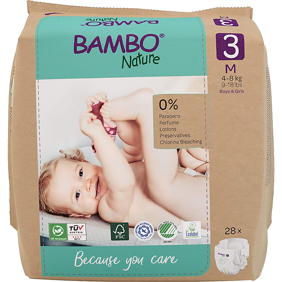 Bambo Nature Nappies - Size 3 - Pack of 28