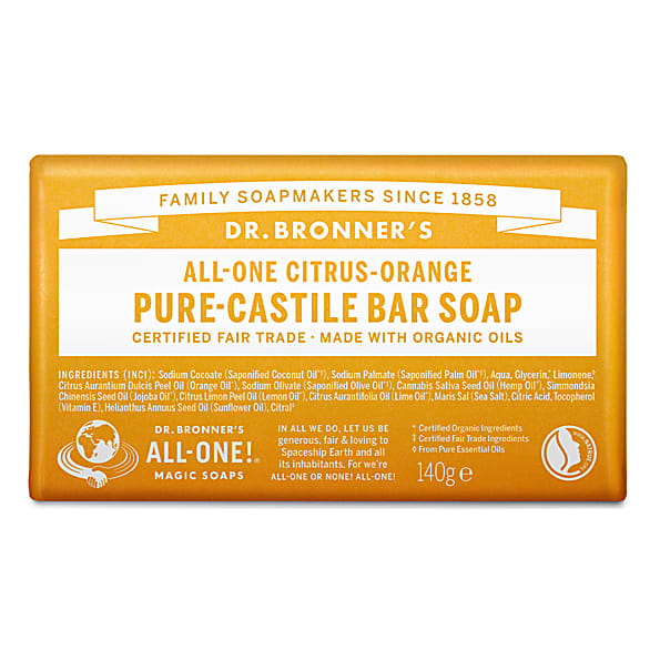 Photos - Soap / Hand Sanitiser Dr. Bronner's Citrus Organic Soap Bar DRBCITBAR-1
