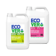Ecover Lemon & Aloe Washing Up Liquid & Fabric Softener 5L Mixed Bundle