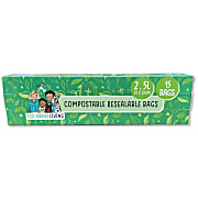 Eco Green Living Compostable Resealable Food Bags 2.5L