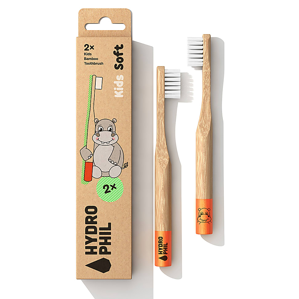 Hydrophil Kids Bamboo Toothbrushes - Red (2 pack)