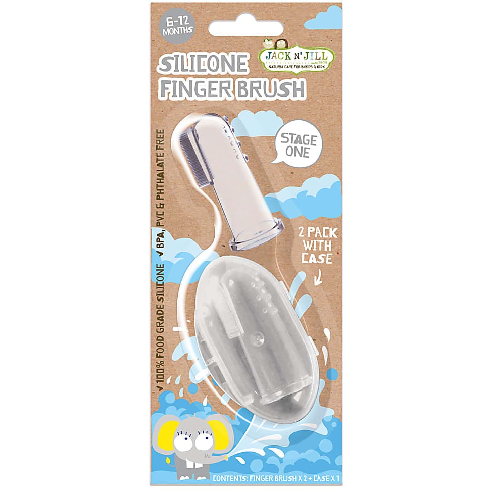 Jack N' Jill Silicone Finger Brush (2 Pack) 6-18 months