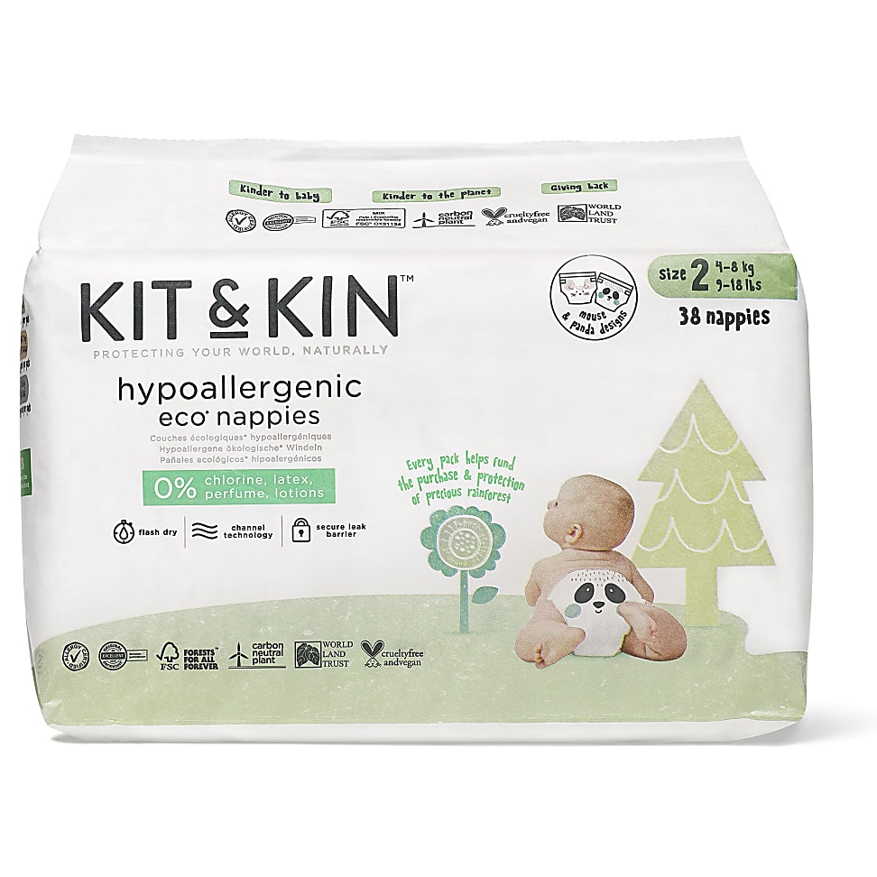 Kit & Kin Nappies - Size 2 (38 pack)