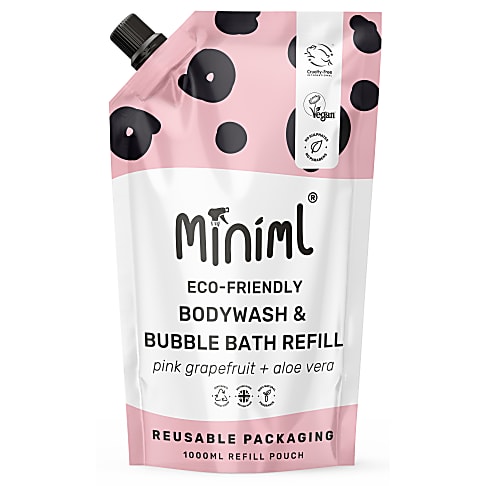 Miniml Pink Grapefruit & Aloe Vera Bodywash & Bubblebath - 1L