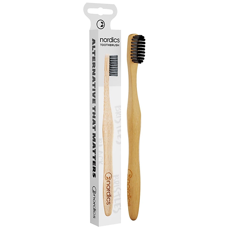 Nordics Bamboo Toothbrush Charcoal