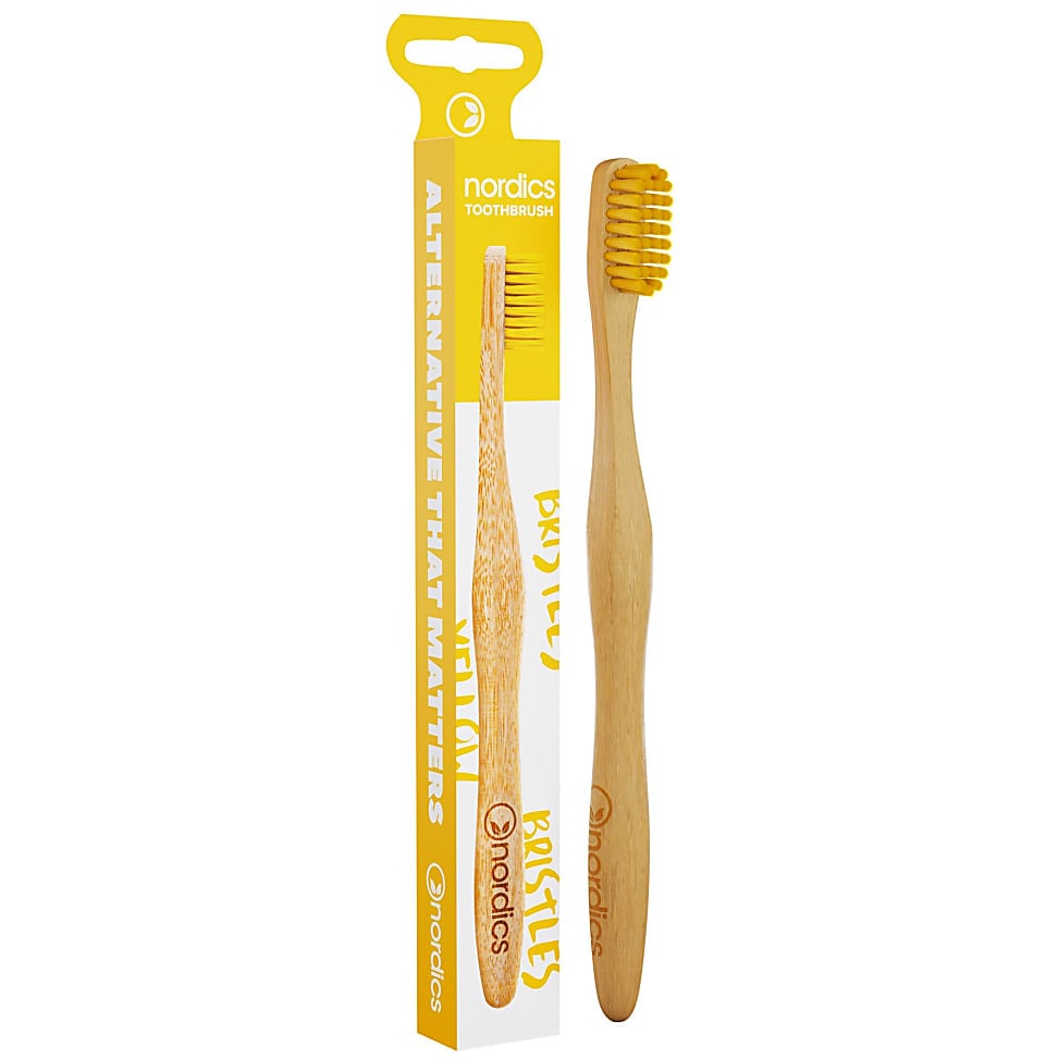 Nordics Bamboo Toothbrush Yellow Bristles