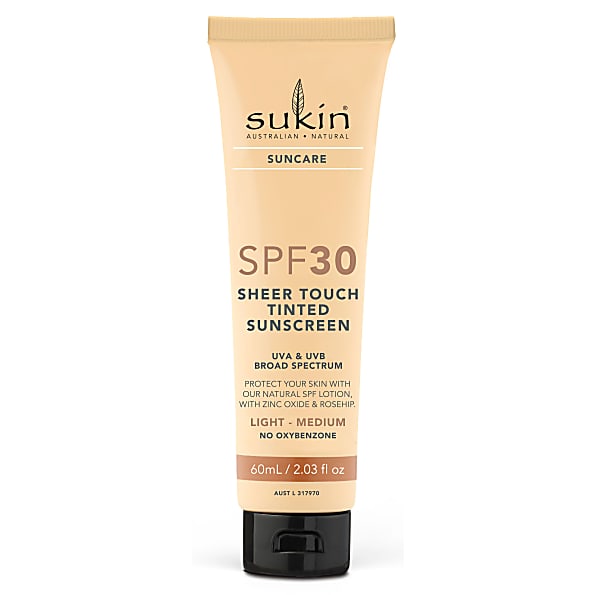 sukin tinted sunscreen swatch